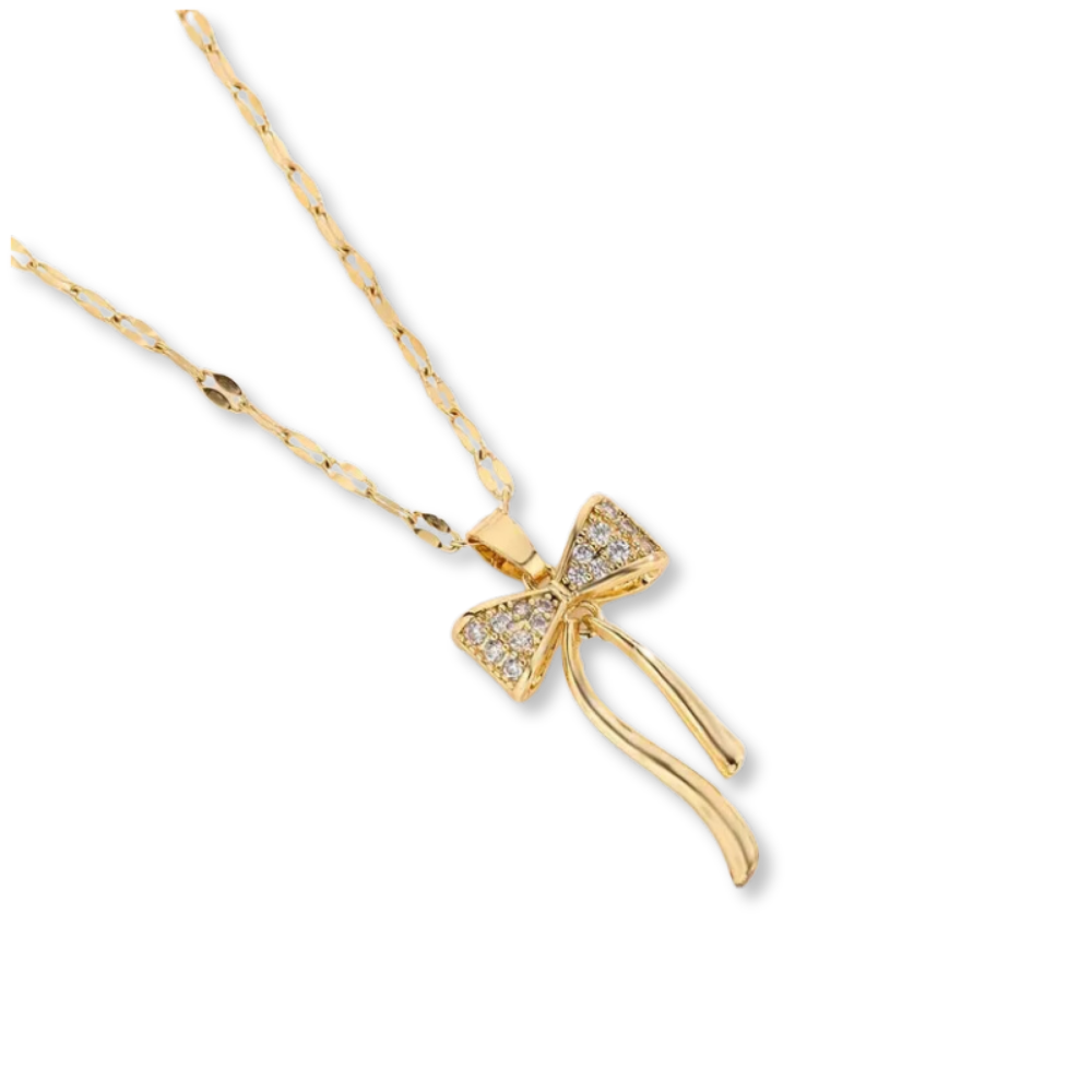Bow Knot Stainless Steel Necklace, Woman - Vanytel