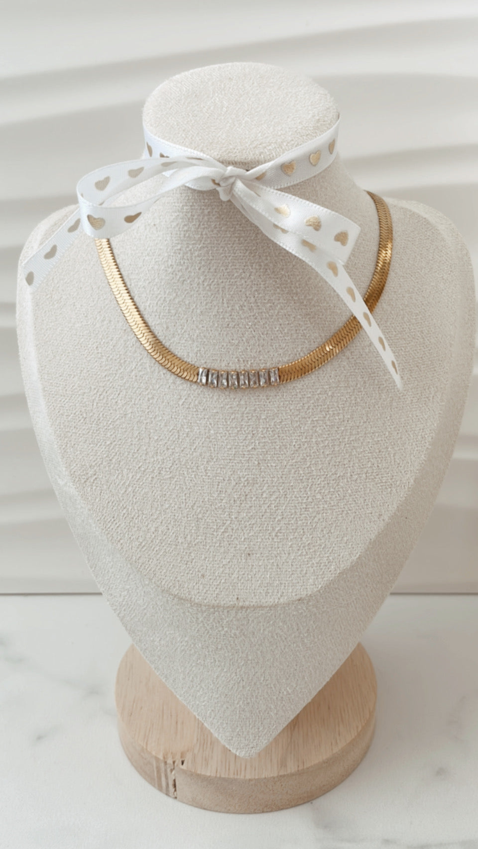Cinderella Choker, Snake Chain, Gold Stainless Steel - Vanytel