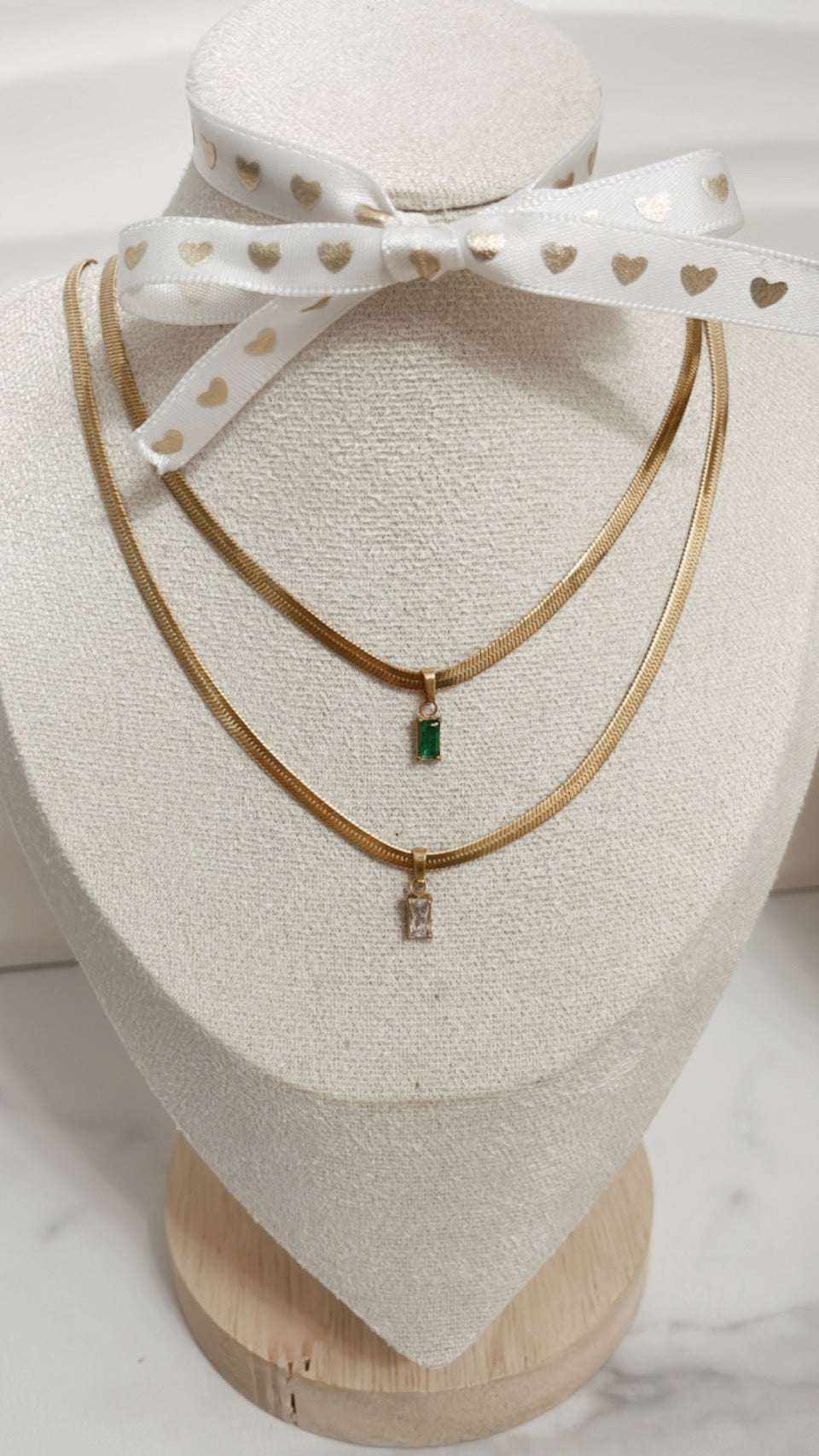 Kendall, Snake Necklace, Gold Stainless Steel - Vanytel