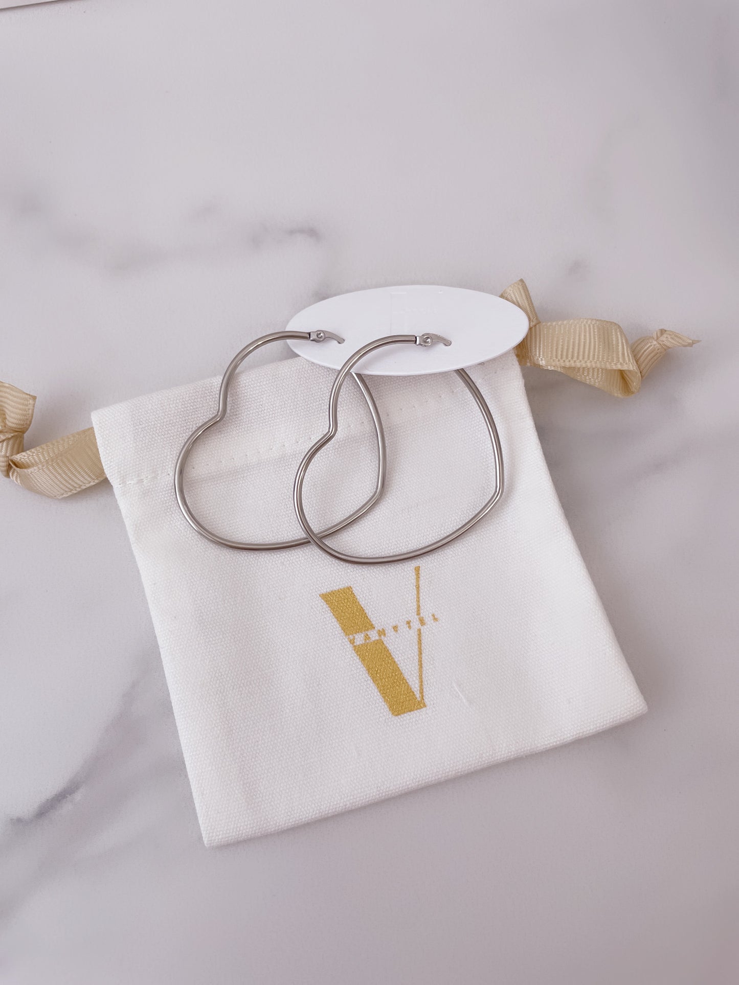 Hoops de Corazones | Acero Inoxidable - Vanytel