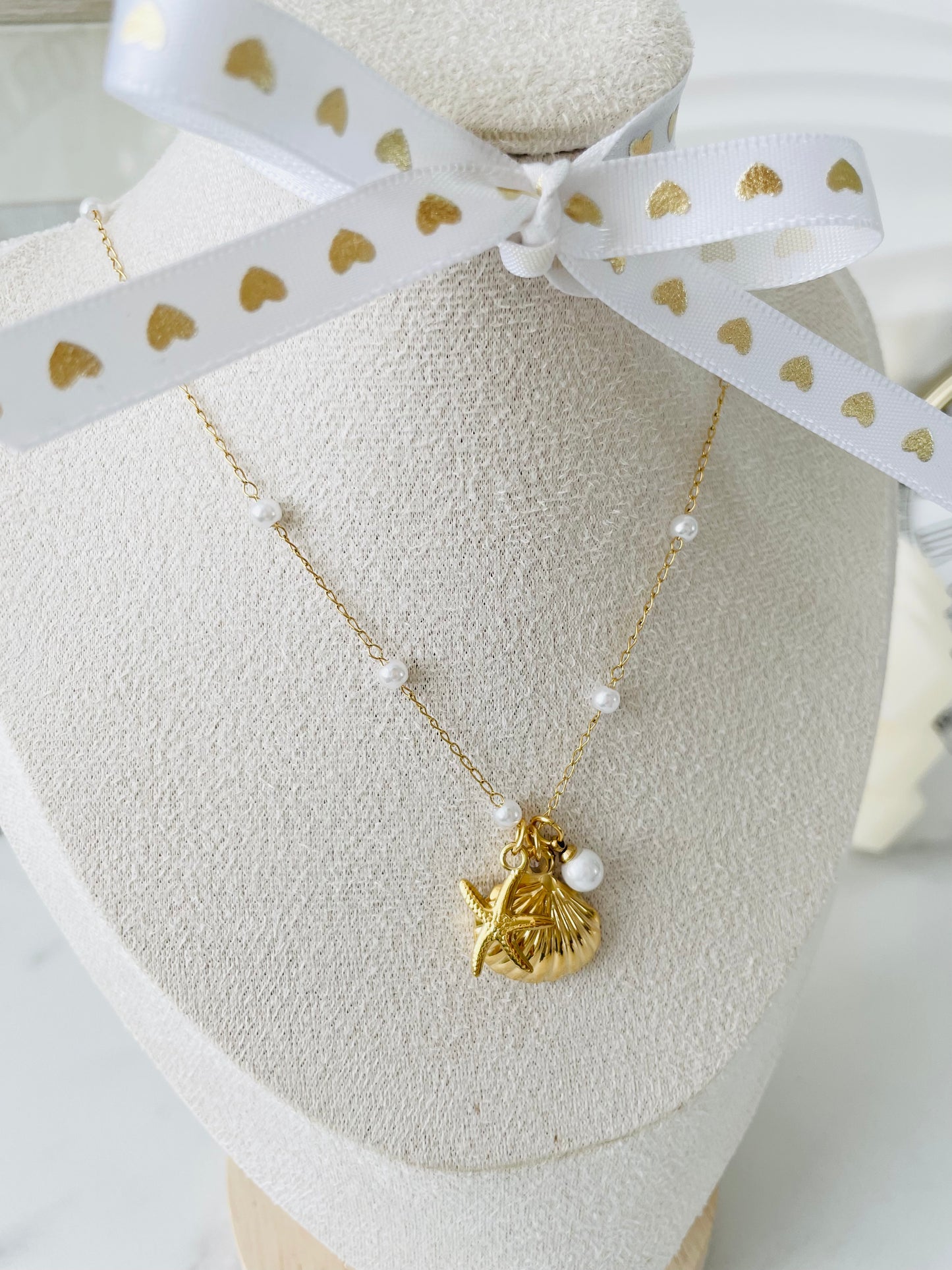 Shell & Starfish Pendant’s Necklace | Stainless Steel - Vanytel