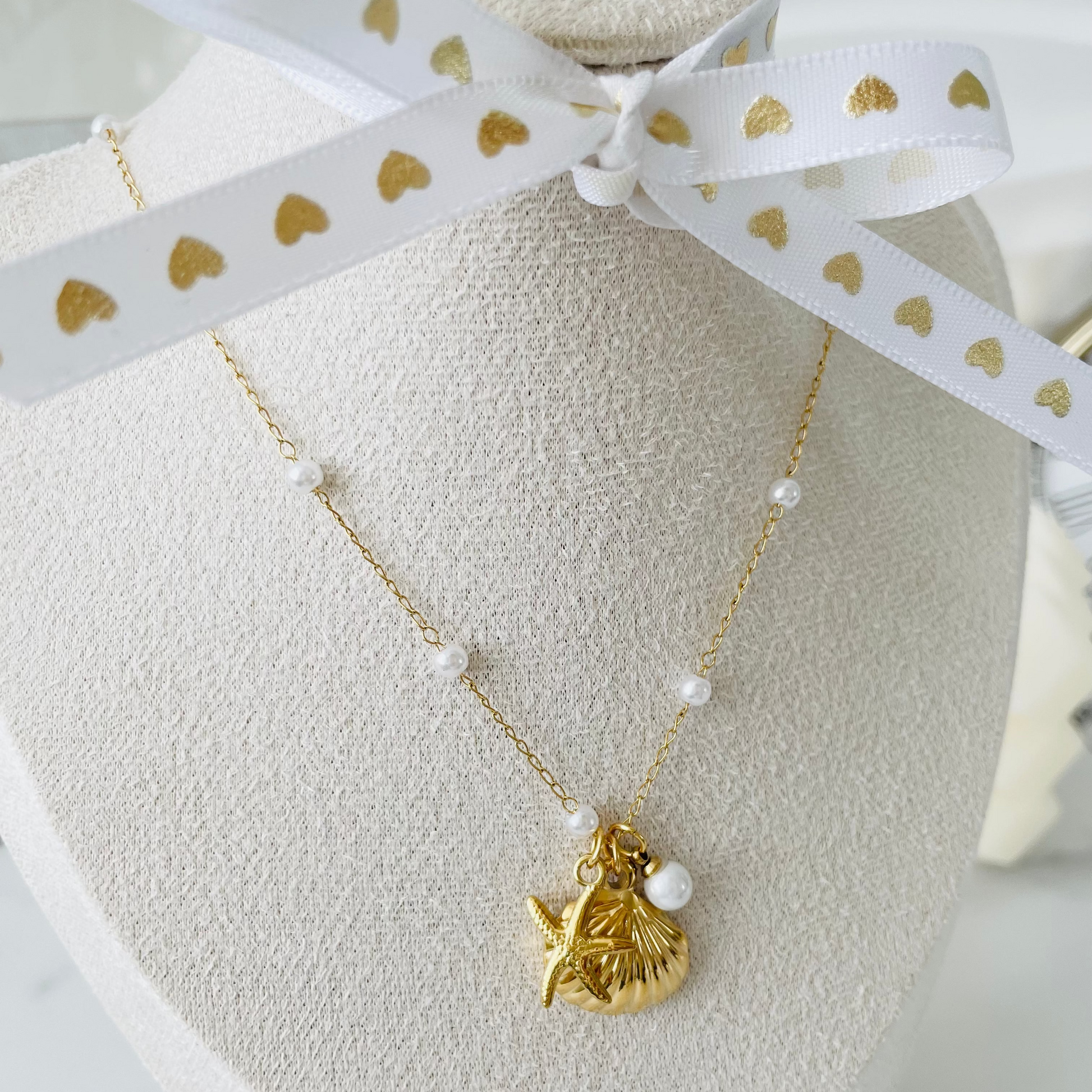 Shell & Starfish Pendant’s Necklace | Stainless Steel - Vanytel