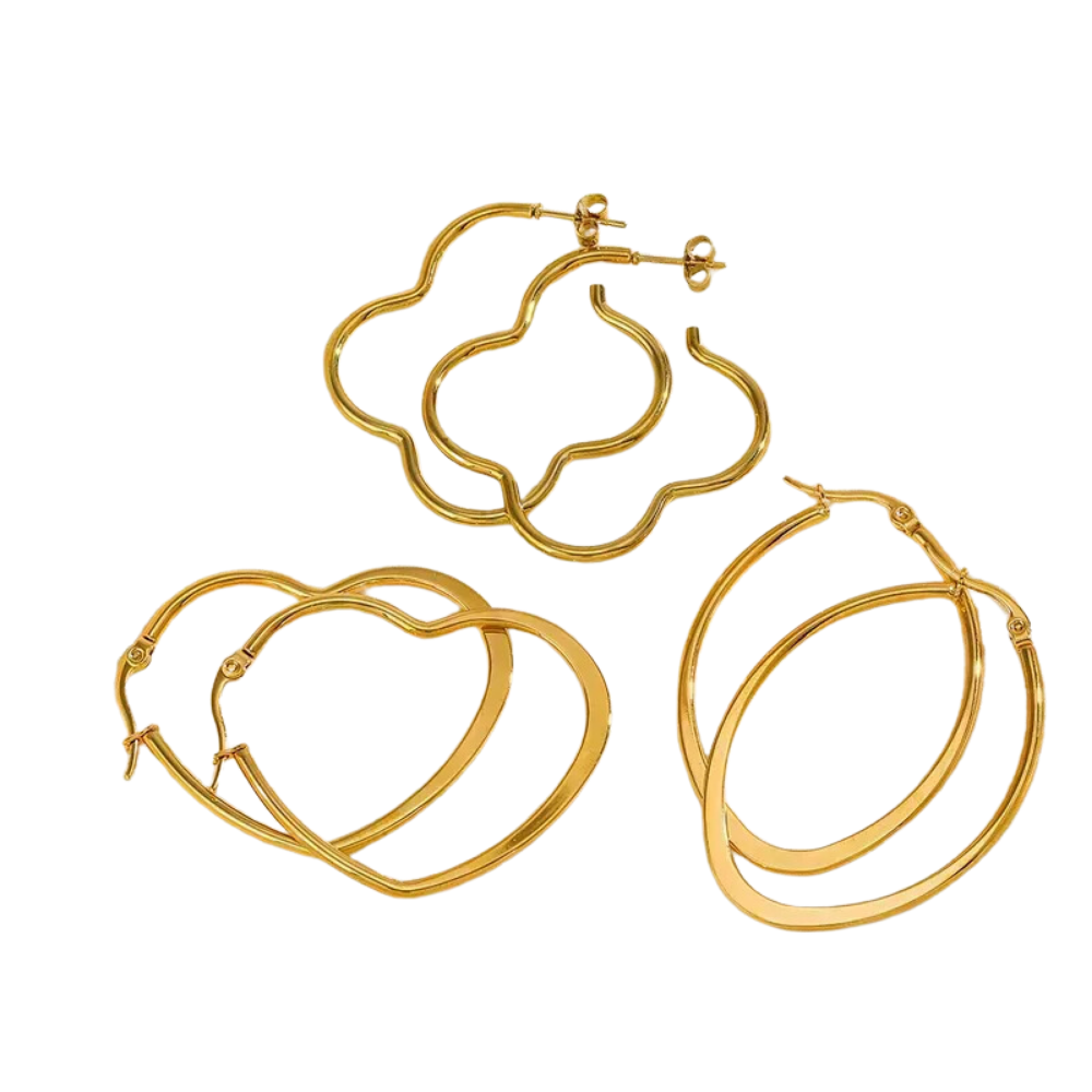 Variedad de Hoops en Acero Inoxidable, Trendy, Women - Vanytel