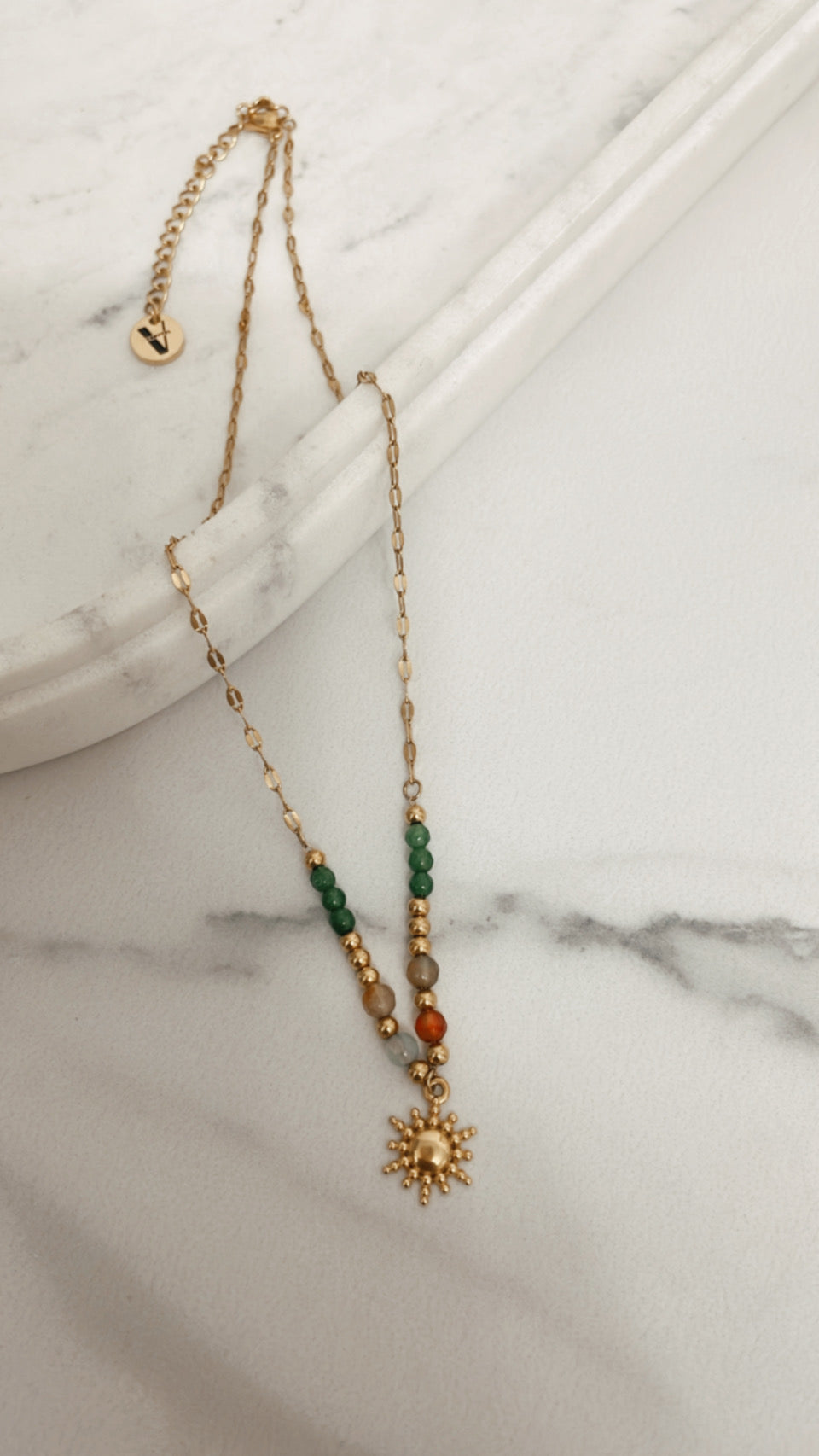 Solecito Necklace, Gold Stainless Steel - Vanytel