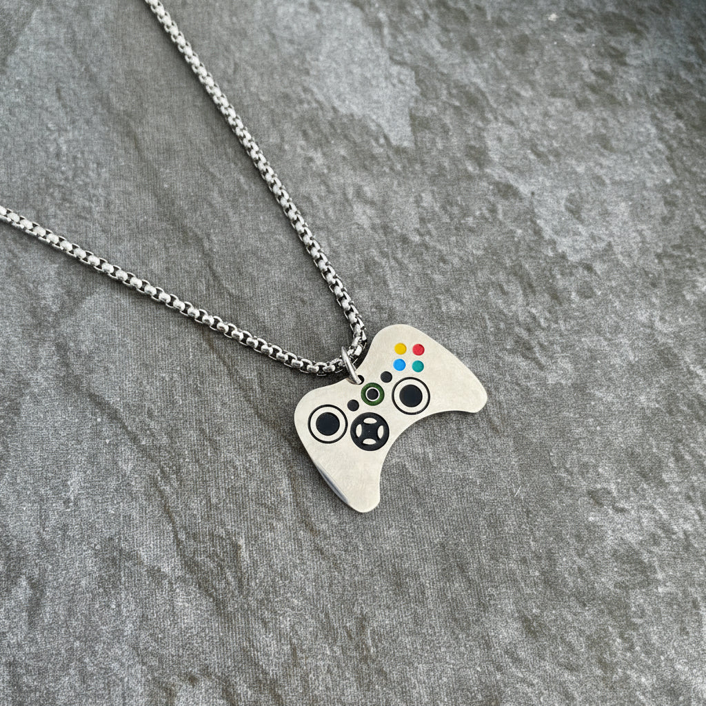 Collar de Hombre con Colgante Control Xbox Cadena de Caja 27" - Vanytel