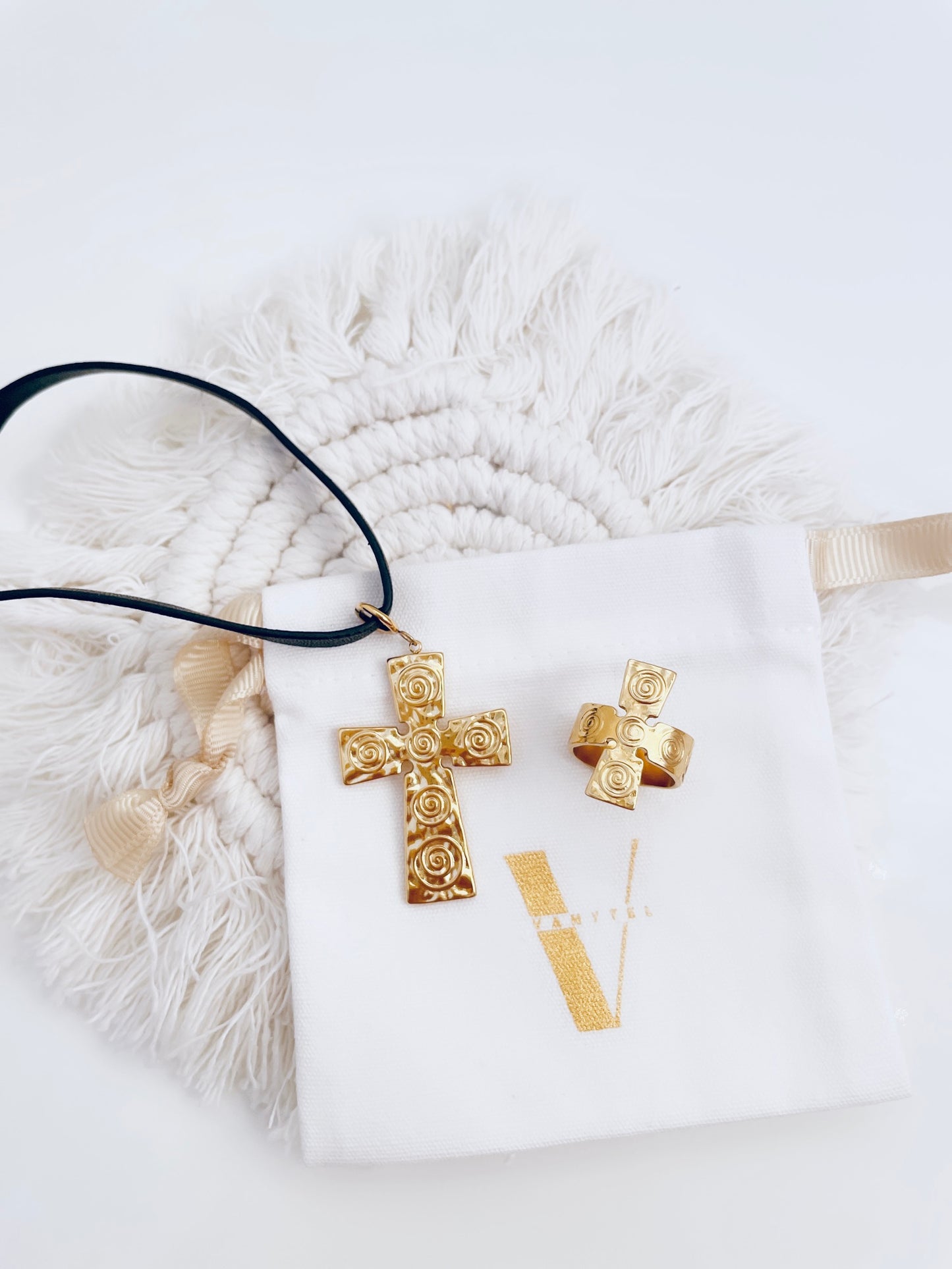 Crucifix Ring Ajustable | Stainless Steel - Vanytel