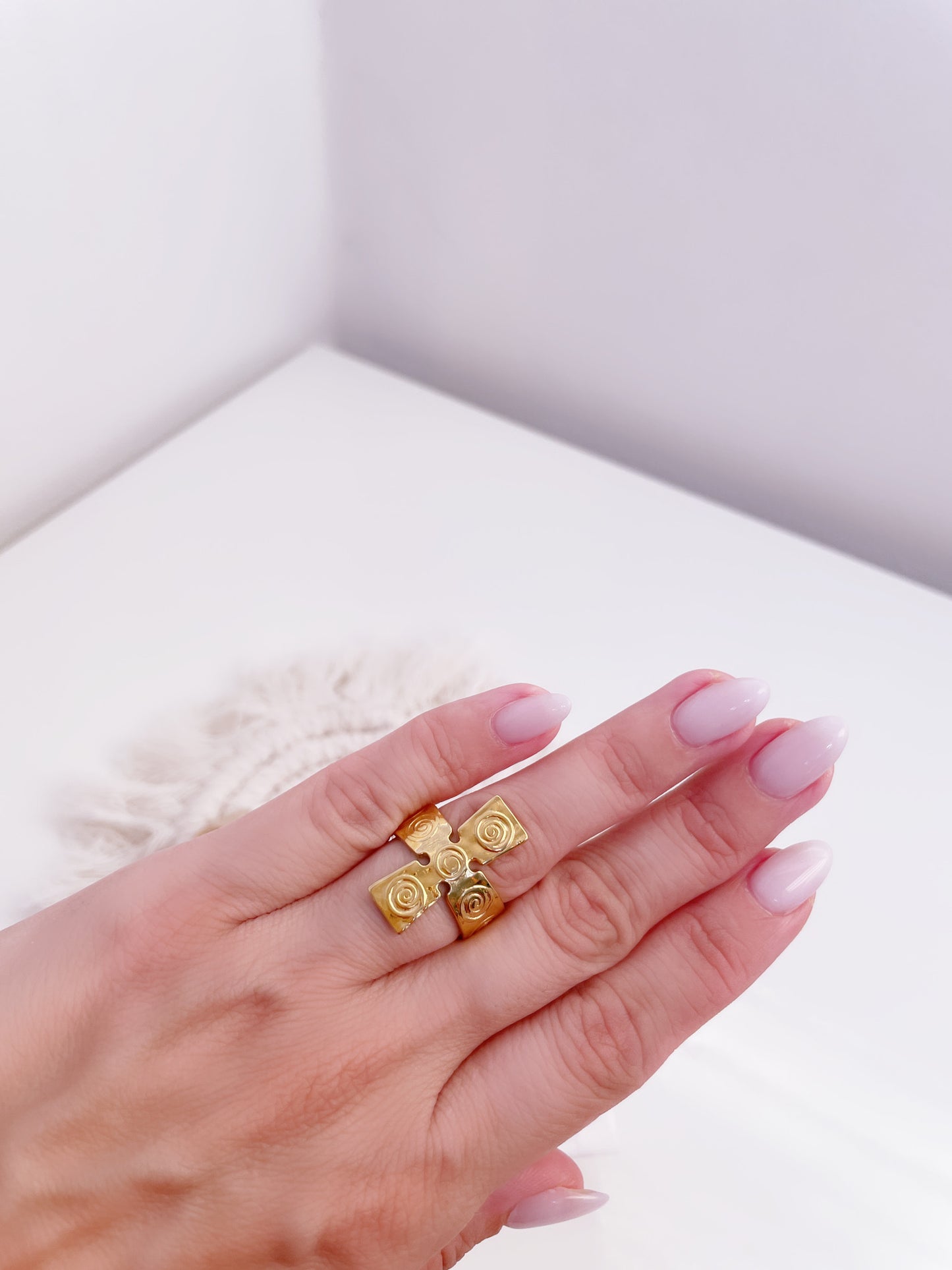 Crucifix Ring Ajustable | Stainless Steel - Vanytel