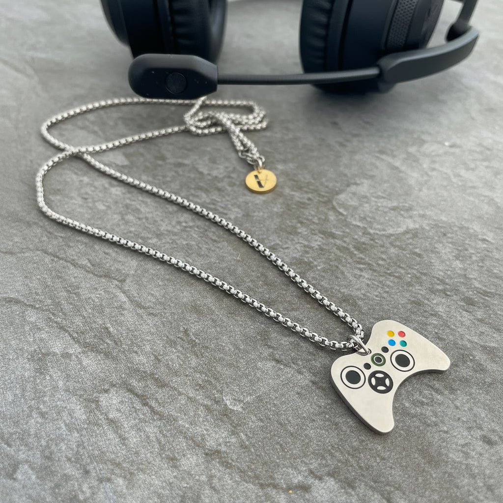 Collar de Hombre con Colgante Control Xbox Cadena de Caja 27" - Vanytel