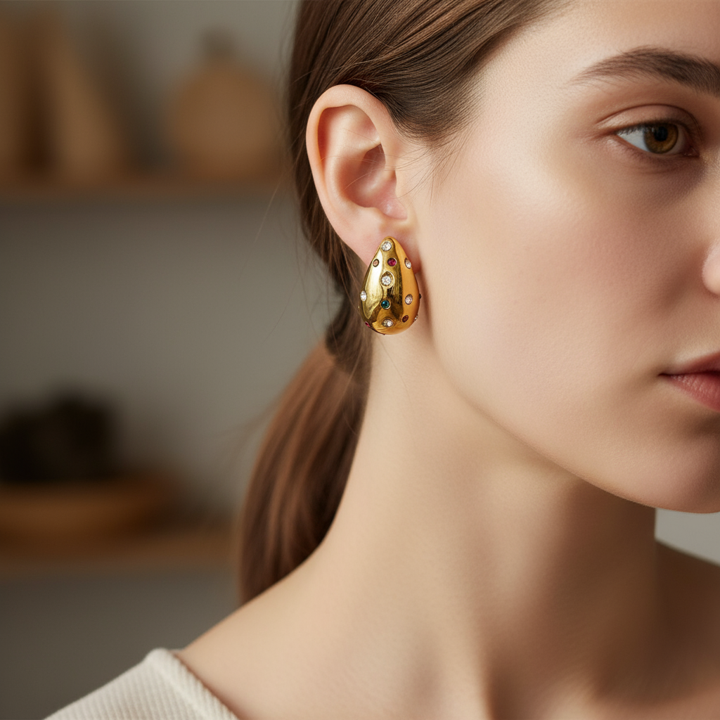 Bold Drops Studs | Sparkle