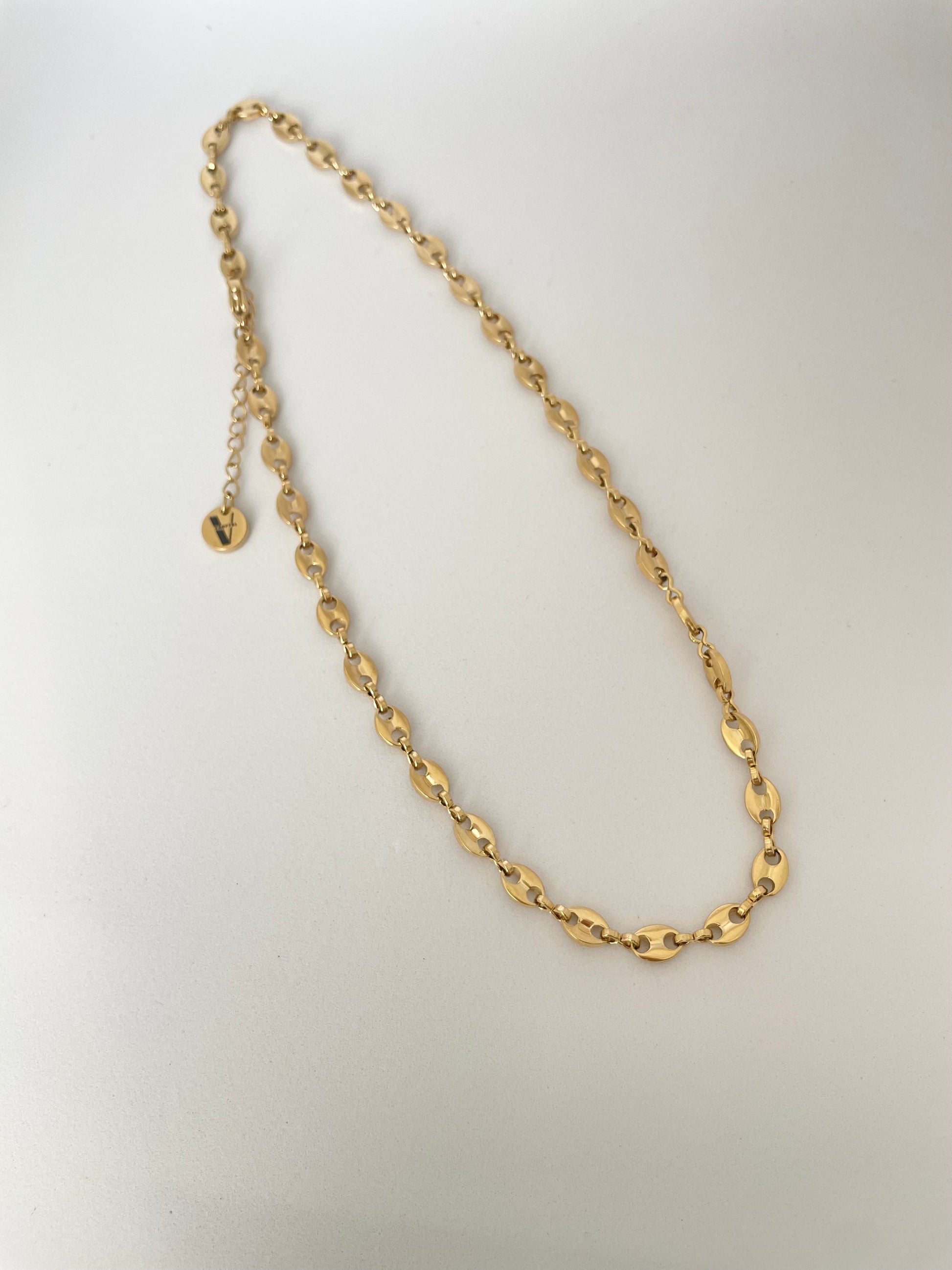 GG Tag 18K Gold Plated Stainless Steel Necklace - Vanytel