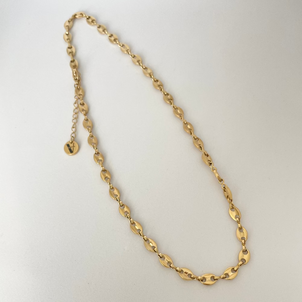 GG Tag 18K Gold Plated Stainless Steel Necklace - Vanytel