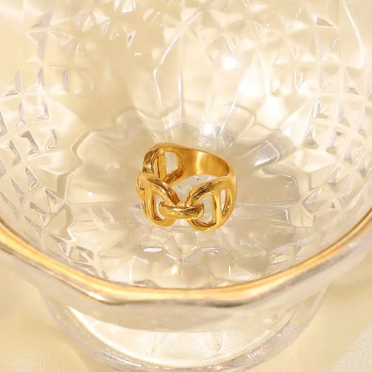 Gigi Ring, Women's Gold Stainless Steel Ring - Vanytel