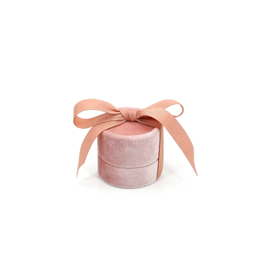 Caja de regalo Vanytel en terciopelo rosa elegante para joyería