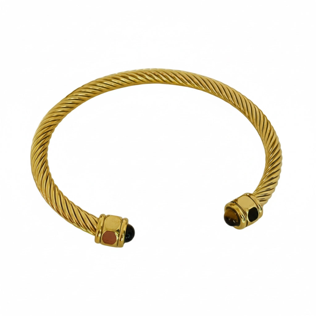 Twisted Pave Bangle (1 piece) - Vanytel