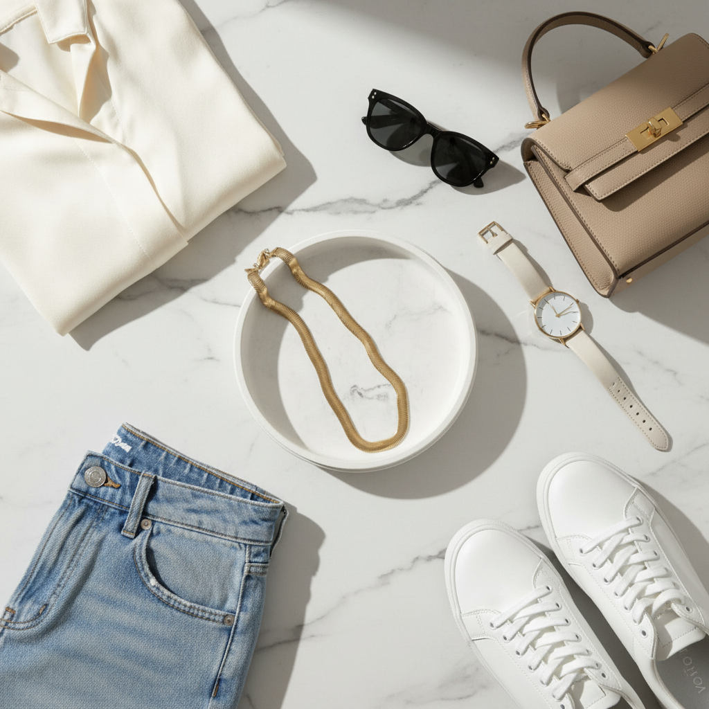 Collar Medusa Herringbone Dorado en Acero Inoxidable para Mujer | Vanytel