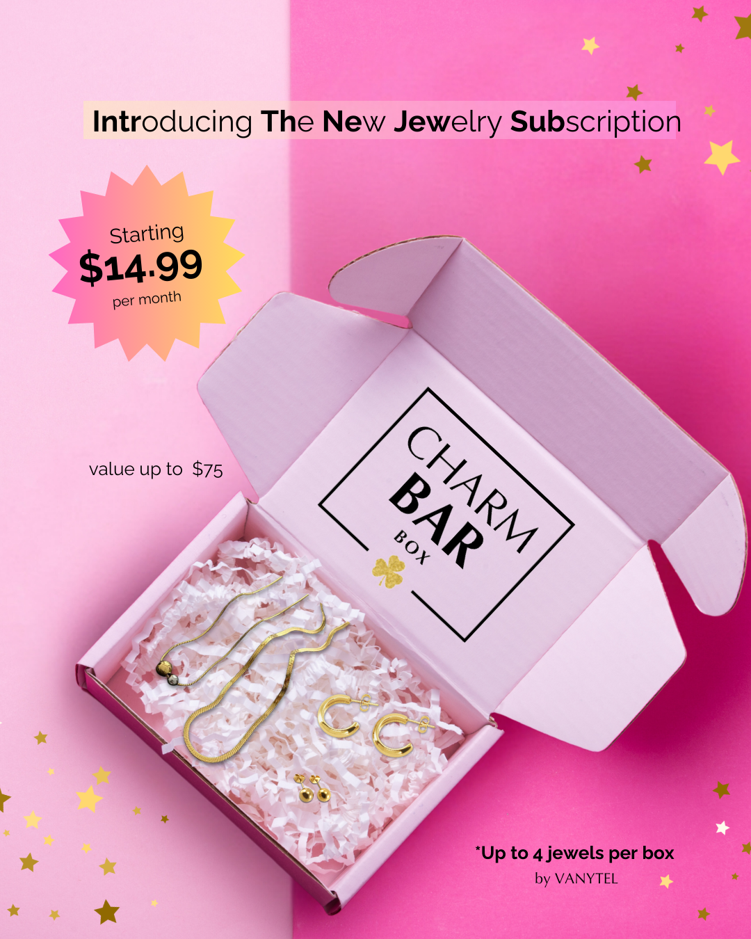 Charm Bar Box "PREMIUM" (Monthly Jewelry Subscription)