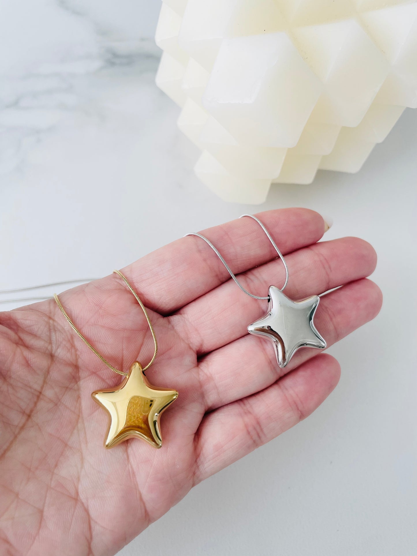 ⭐️ Estrella Necklace | Gold | Silver Stainless Steel - Vanytel 