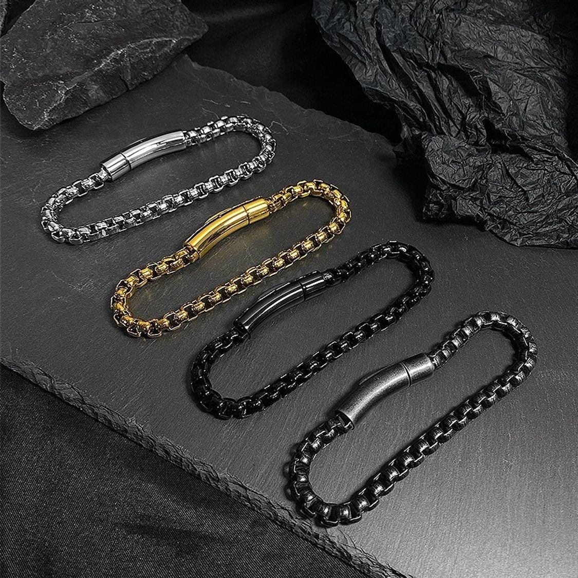 Pulsera de hombre estilo cadena de caja - Vanytel 