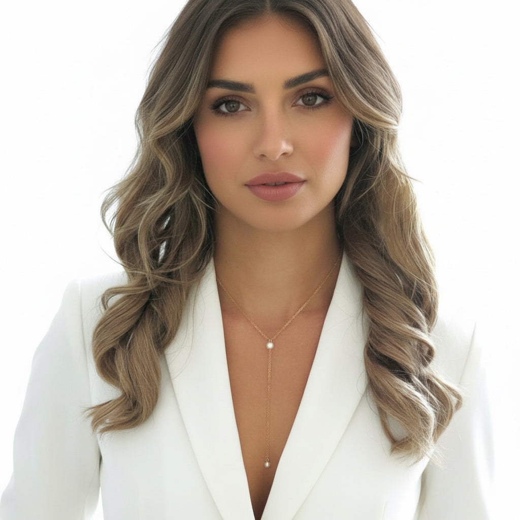 Choker Lariat Dorado en Acero Inoxidable para Mujer | Vanytel