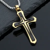 Collar con Dije de Cruz Estilo Moderno para Hombre en Acero Inoxidable | Vanytel