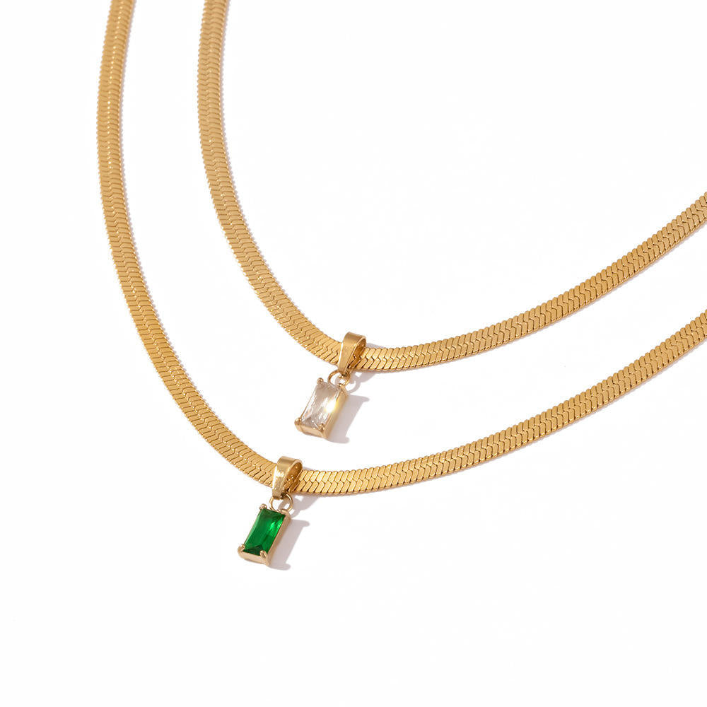 Kendall Two-Tone Gold Necklace for Women in Stainless Steel | Vanytel