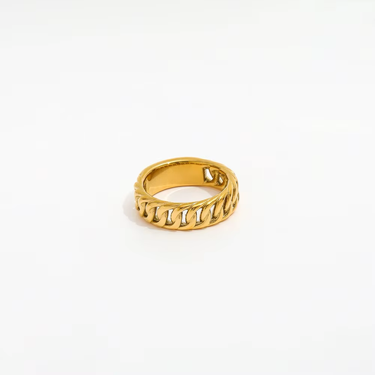Anillo Liza Dorado para Mujer en Acero Inoxidable | Vanytel