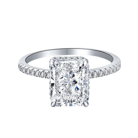 Anillo Trophy Wife de plata esterlina 925 con circonitas brillantes, joyería elegante Vanytel.